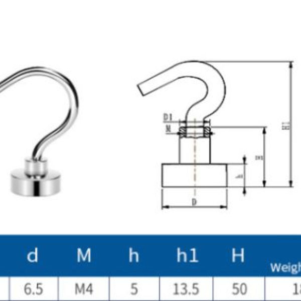 Magneettiset koukut, raskaat maamagneettikoukut