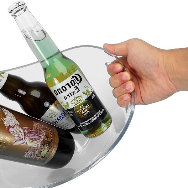 Ruokalaatuinen läpinäkyvä akryylijääämpäri, 3,5 l, läpinäkyvä