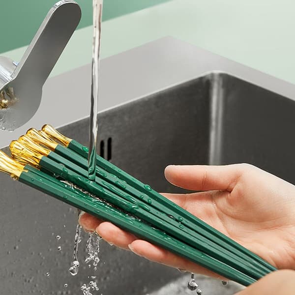 Par Chopsticks Bestikk Legering Sklisikker Høy Temperatur