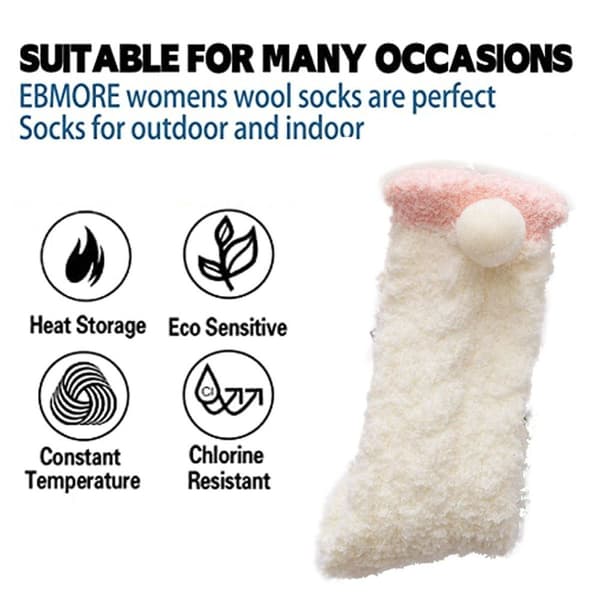Fluffy Soks til Kvinder - Bløde Hjemmesko i Fleece - Style 2 KLB