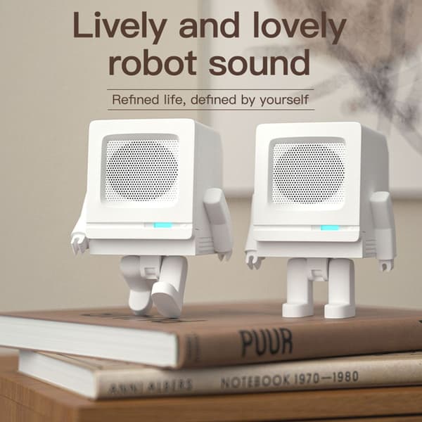 Mini Bluetooth-højttaler, bærbar robot-højttalerlegetøj KLB