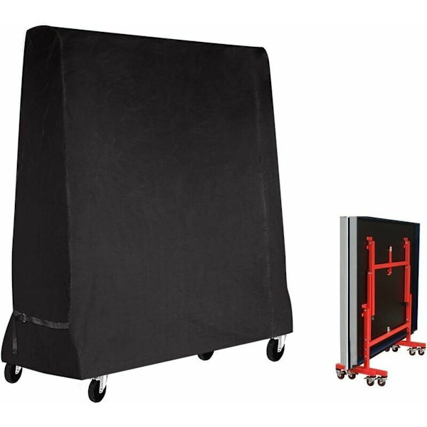 Bordtennisdeksel, 210D Oxford, svart, 165 x 70 x 185 cm