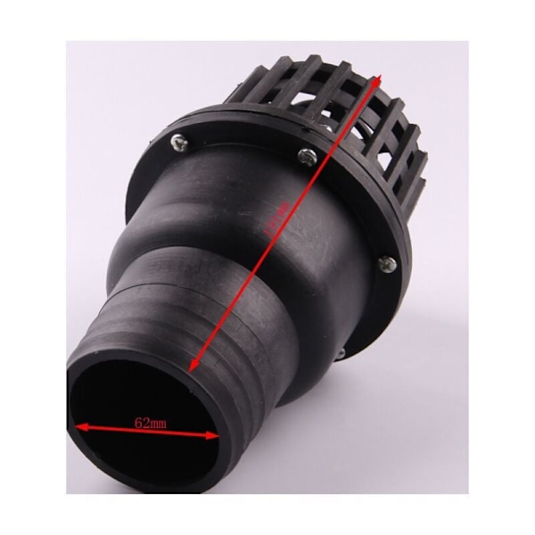 Tilbakeslagsventil Vannpumpe Bunnventil Tilbakeslagsventil 3 Tommer 185mm x 60mm Plast Bunnventil Dusjhode Ytre Diameter 75MM 2stk KLB