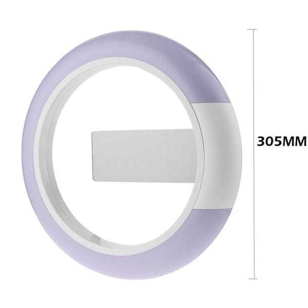 LED-speil Hulromveggklokke 7 farger Skiftende elektronisk digital display veggklokke