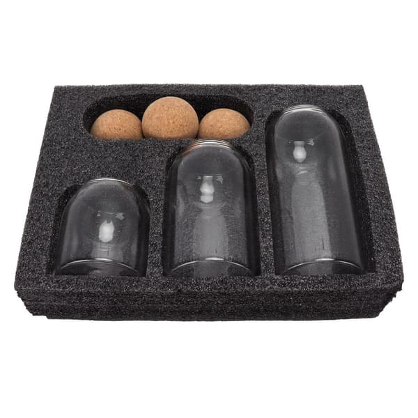 3Set Rund Förseglad Burkar Transparent Förvaringslåda Teset KLB