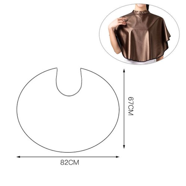 Kort makeup cape letvægts kam ud skæg barber bib frisør tørklæde guld
