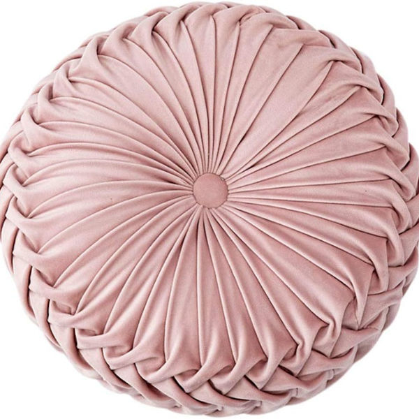 Rund sammetspumpasoffa kuddfodral kudde hem soffa dekoration-Rosa