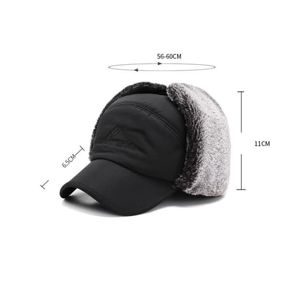 Herre vinter aviator hat, vindtæt varm vinterhat med øreklapper KLB