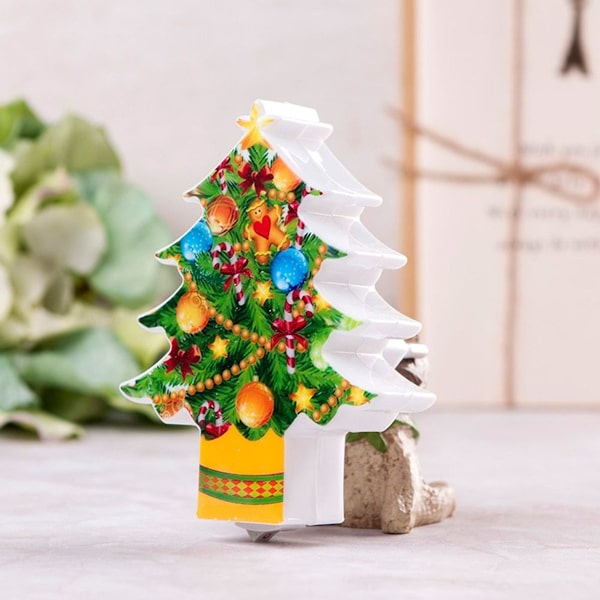 LED Julgran Nattljus USB Laddningsbar Cartoon KLB
