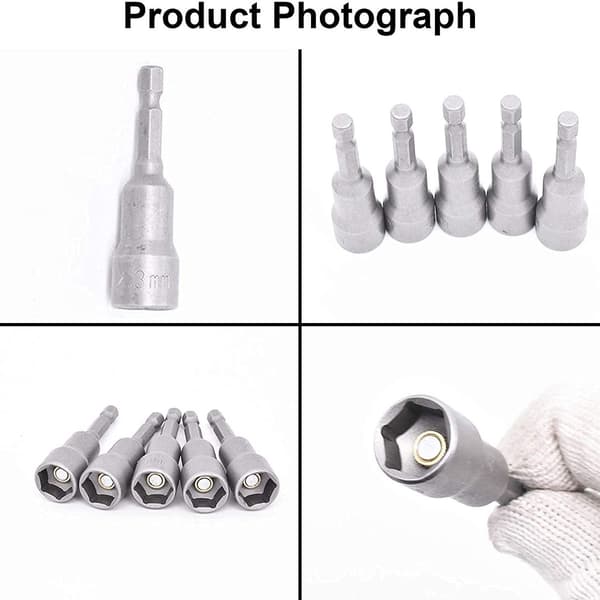 10 st 6-19 mm skruvmejselbitadapter Hex handborrmaskinförare