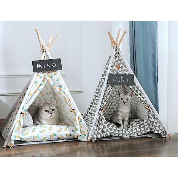 Pet Teepee, Hund og Katteseng, Dyrehus med Tyk Hynde C