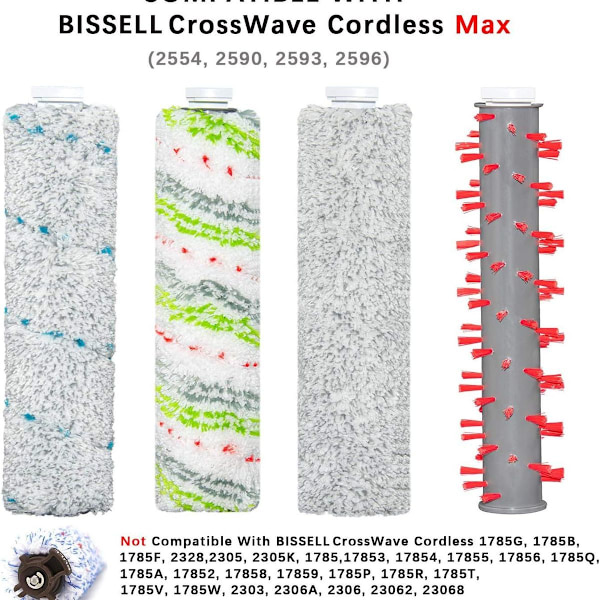Bissell CrossWave Max udskiftningsbørstekit - 4 ruller + 3 filtre KLB