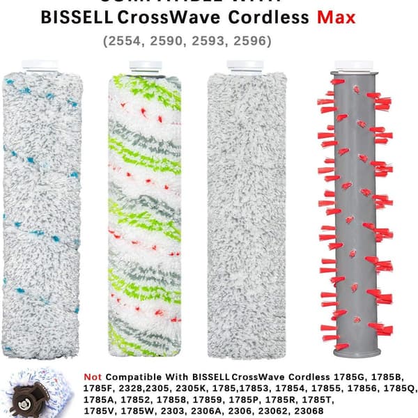 Bissell CrossWave Max -vaihtoharjasarja - 4 rullaa + 3 suodatinta KLB