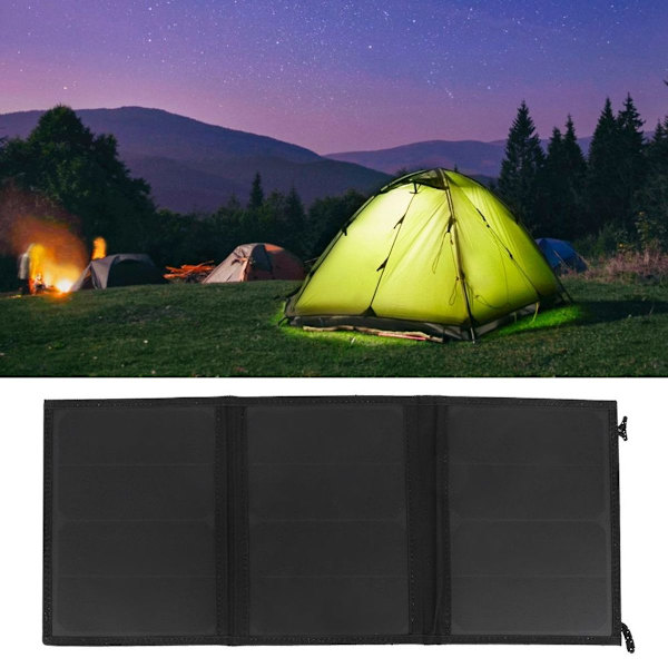 15W 5V Foldable Solcellepanel Bærbar Monokrystallinsk Solcellepanel KLB