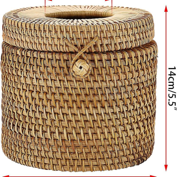 Rund rattan stofholder, dekoration