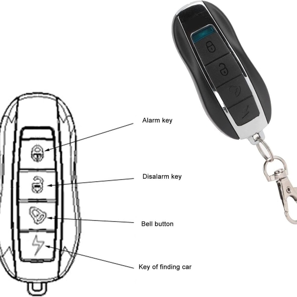 Anti-tyveri motorcykelalarm, 150dB trådløs sikkerhedsvibration, vandtæt