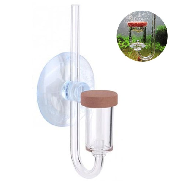 Akvarium CO2-diffusor 2 i 1 med integrert bobleteller M KLB