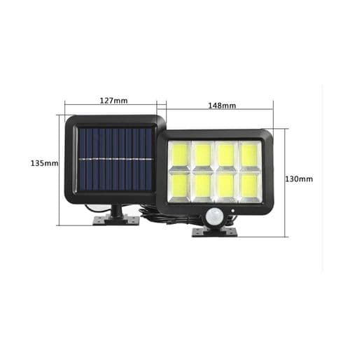 Solcellelamper til udendørs brug, 160 LED super lyse solcellelamper med bevægelsessensor