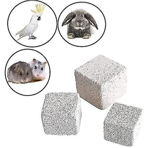 20 st Lava Block Chinchilla Kanin Tuggleksaker Lava Tänder Kanin Slipning Fyrkantig Sten Smal(3cm)