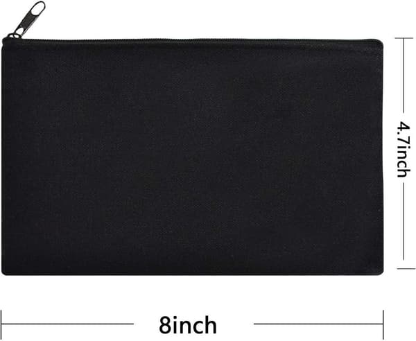 10-pack Blanka DIY-väskor i Canvas, Pennfodral, Kosmetikpåsar, 12-pack