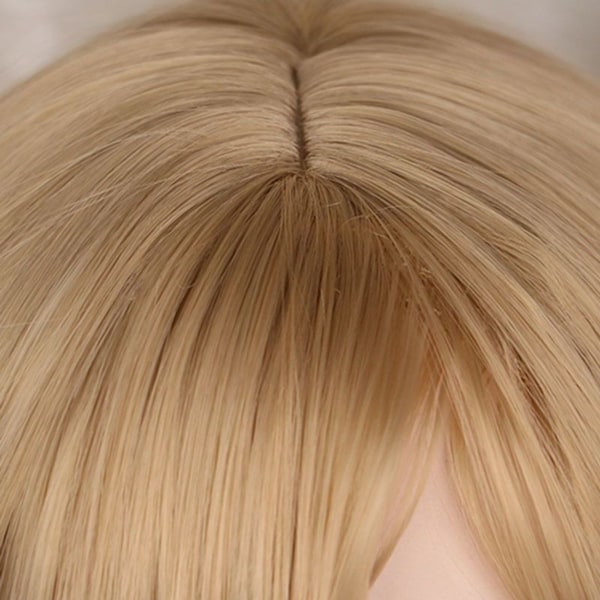Blond lang krøllete kvinne parykk