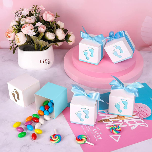 Pappersgodisbox, Lila 50 st Presentask, Godisbox, Bandgodis Presentask, Festceremoni Dekorativ Box