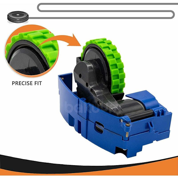 GRØNNE DEKK. Hjul til IROBOT ROOMBA Serie 500, 600, 700, 800 og 900 (Pakke med 2 enheter), godt grep og enkel montering (2 stk, grønn) KLB