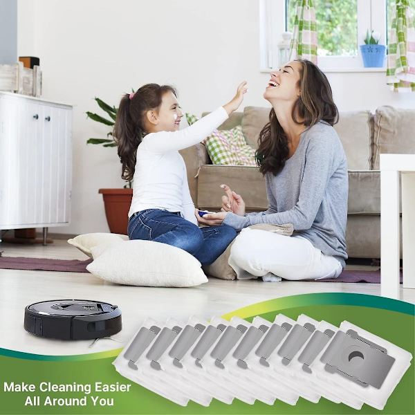 10 stk. støvsugerposer til Irobot Roomba I7 I7 S9 J7+ E5 E6 E7 til Irobot reservedele