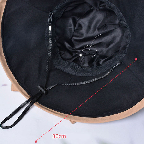 Stor solhatt med bred brätte, sommarhatt, fiskehatt, modebåge, strand, solskydd KLB