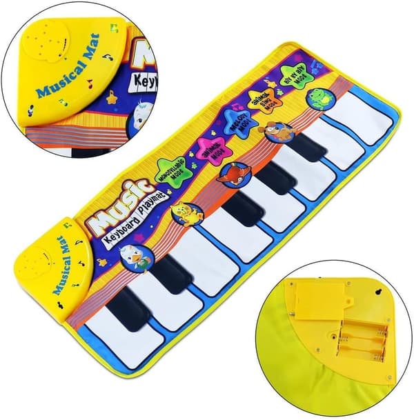 Pianomatte, Musikkteppe for Barn, Baby Keyboardteppe