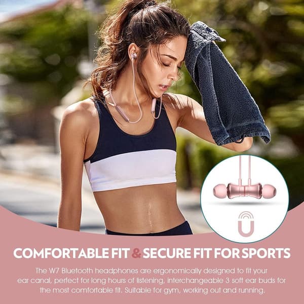 Bluetooth-headset trådlöst nackband headset sport roséguld