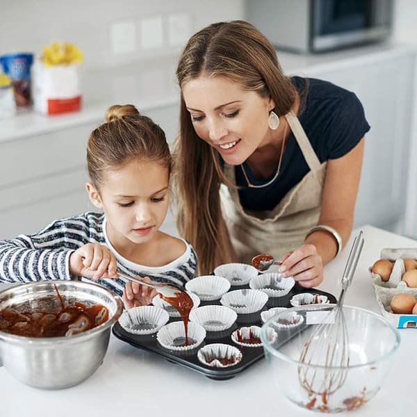 Tebery 2-delad bakplåt för 12 muffins, non-stick belagd muffinform för
