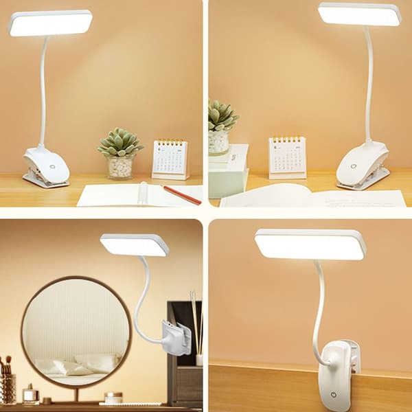 Klemmelampe, øjenbeskyttelse, LED, sovesal, studerende, studie, sovesal, USB KLB
