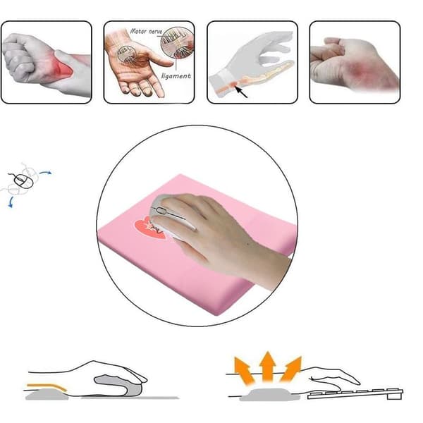 Silikon musematte med håndleddstøtte Ergonomisk musematte Sovende katt