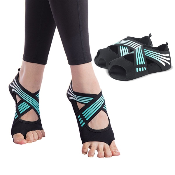 Sklisikre yogasokker med grep Toeless Anti-Slip Pilates M KLB