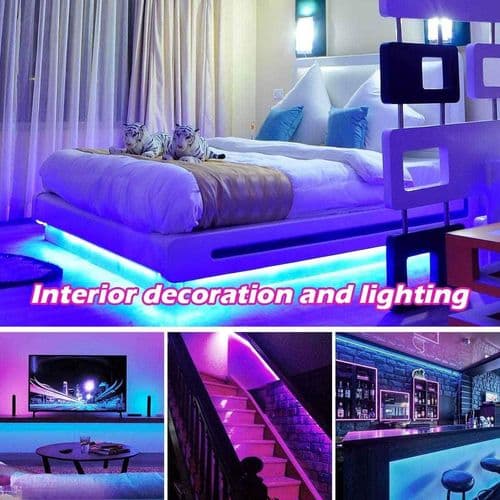 LED-strimmel 5m lysstrimmelbelysning, lysstrimmel RGB SMD