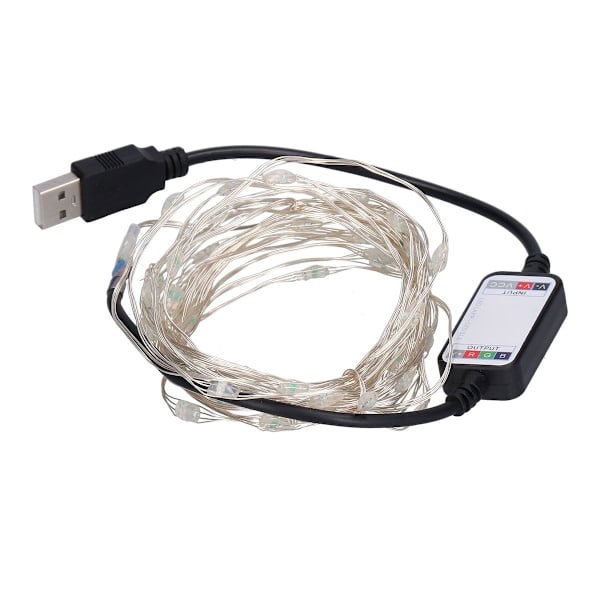 Strålkastare USB LED Färgglada RGB Vattentät Koppartråd Musik KLB