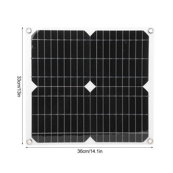 25W 5V semi-fleksibelt solcellepanel ladebrett for mobile enheter KLB