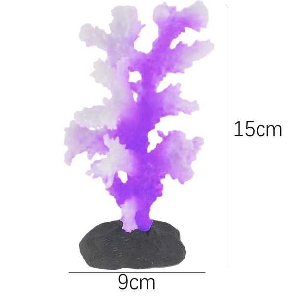 1 pakkaus hohtava koralli, koralli kasvi koristeet, violetti KLB