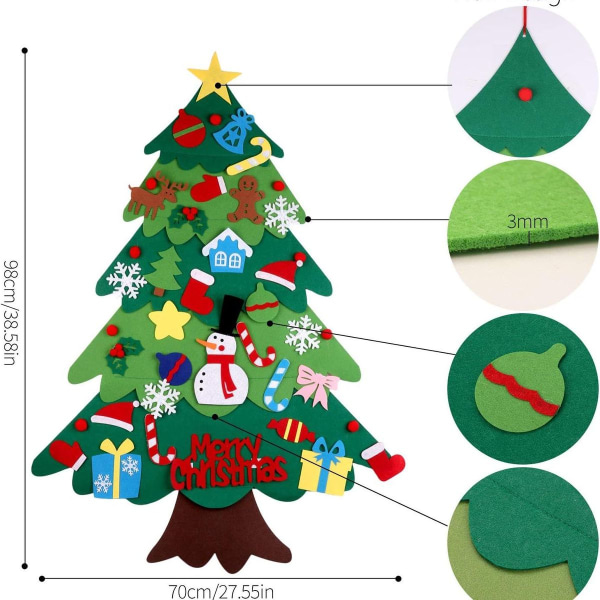 DIY filt juletræ, DIY filt juletræ med 30 KLB