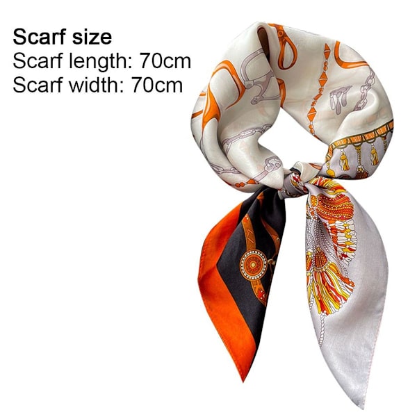Fashion Soft Large Square Satin Scarf Set för kvinnor KLB