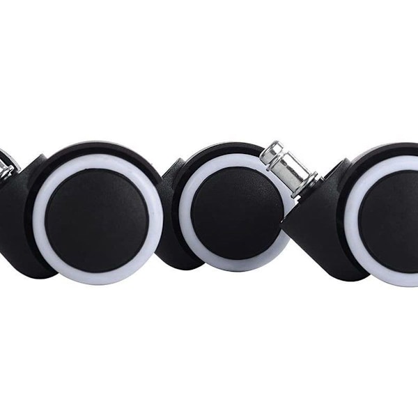 5 x harde gulvstøtter, svingbare stolruller, 11 mm / 48 mm, hjulsett for kontorstol KLB