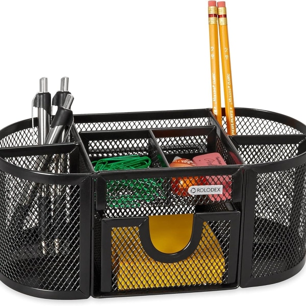 Mesh blyantkoppholder, fire rom, stål, 8,7\"x KLB