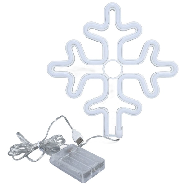 70 tommer neon skilt romantisk jul snefnug batteri USB KLB