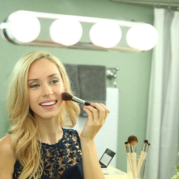 LED-spejlbelysning til makeup, kosmetisk spejlbelysning, Studio Glow, trådløs, professionel KLB