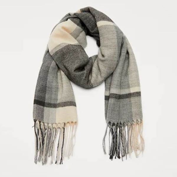 Sjal med mjuk polyestertartan, vinterns sjal för män och kvinnor