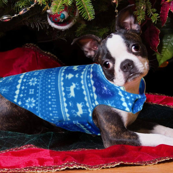 Klassisk julehundesweater til koldt vejr, størrelse S