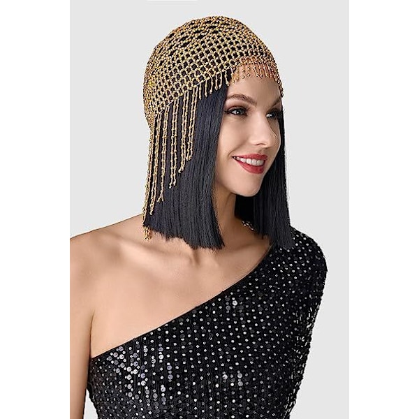 1920-talls Flapper Cap Hodebånd Perle Vintage Hodeplagg Hodebånd Hodeplagg 1920-talls Tilbehør