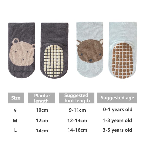 5 paria baby liukumattomia sukkia, toddler sukkia kahvoilla, lasten Cr M KLB