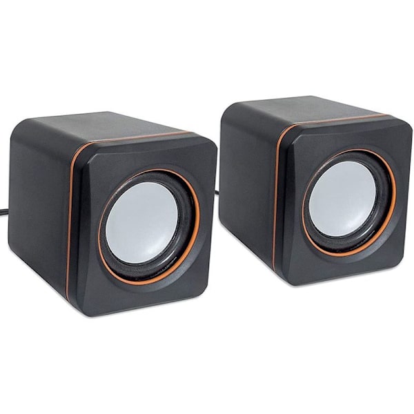 USB-stereohøyttalersystem med 3,5 mm lydkontakter for tilkobling